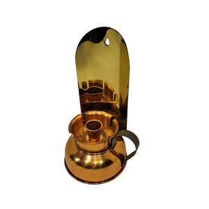 Vintage Coppercraft Guild Copper Storm Lamp Wall Sconce Candle Holder Home Decor